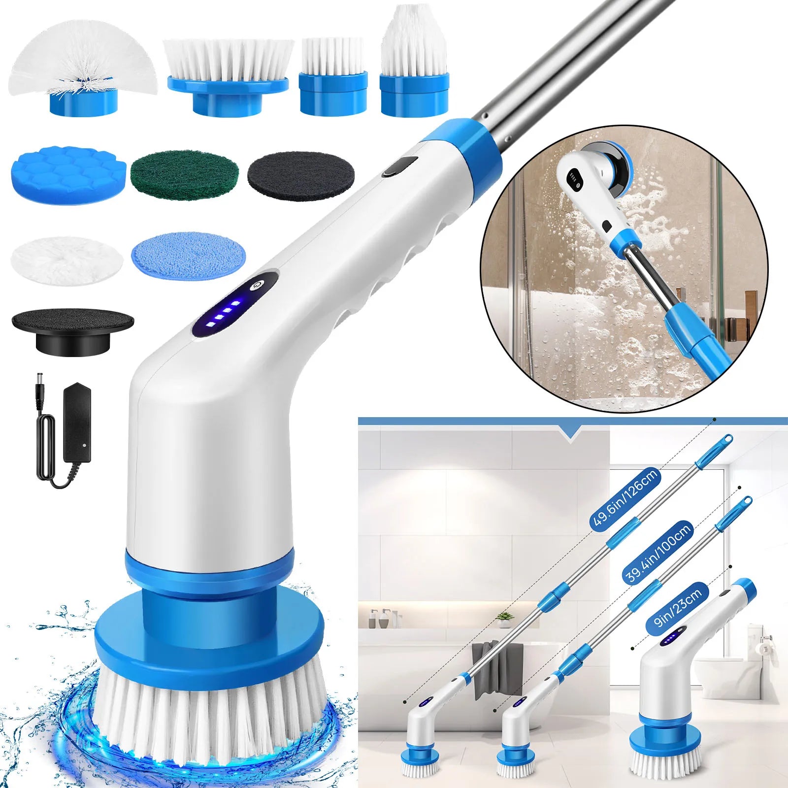 Cordless Electric Spin Scrubber
