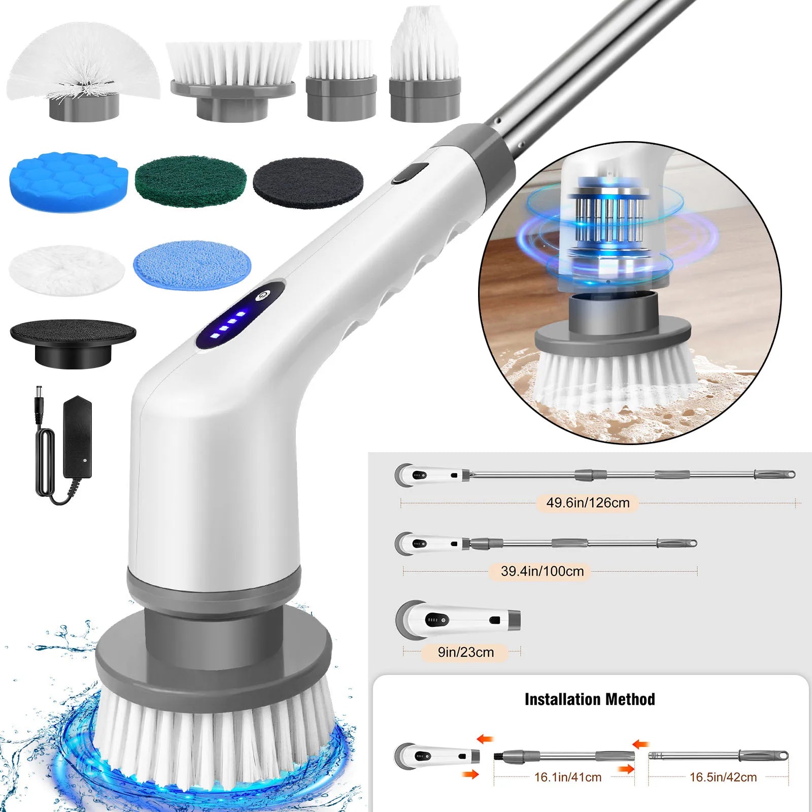 Cordless Electric Spin Scrubber