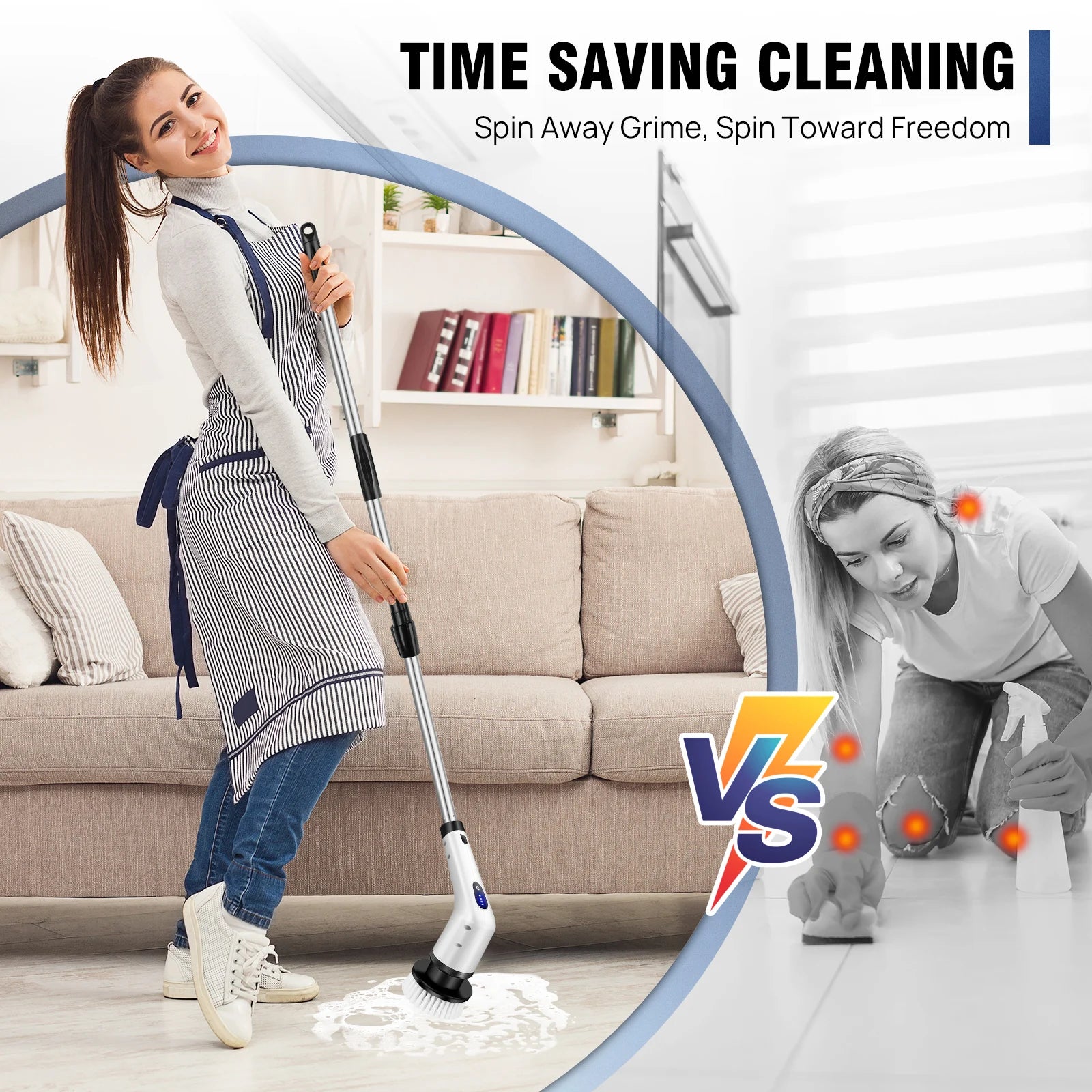 Cordless Electric Spin Scrubber
